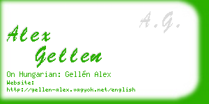 alex gellen business card