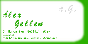 alex gellen business card